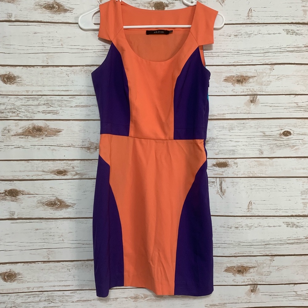 Ark & Co Color Block collar sleeveless Shift Dress